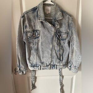 Moto denim jacket